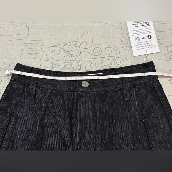 NWT Etica Lewis High Waist Pleated Ankle Cargo Jeans Onyx Black Denim - Picture 14 of 16